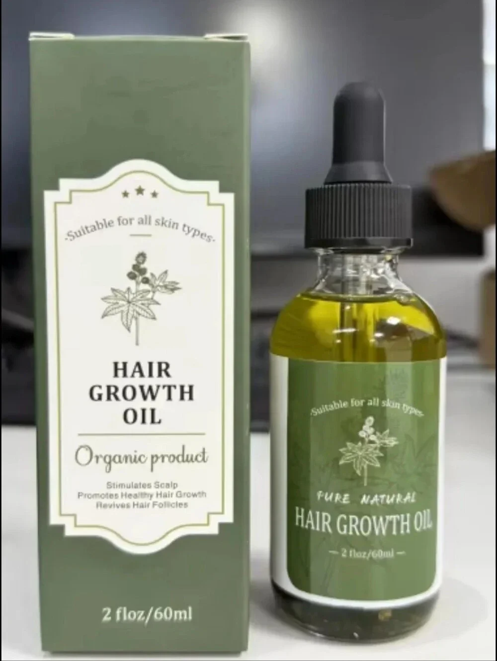 Women’s Hair Growth Treatment & Scalp Rescue , Organic Pure Hair Growth Oil